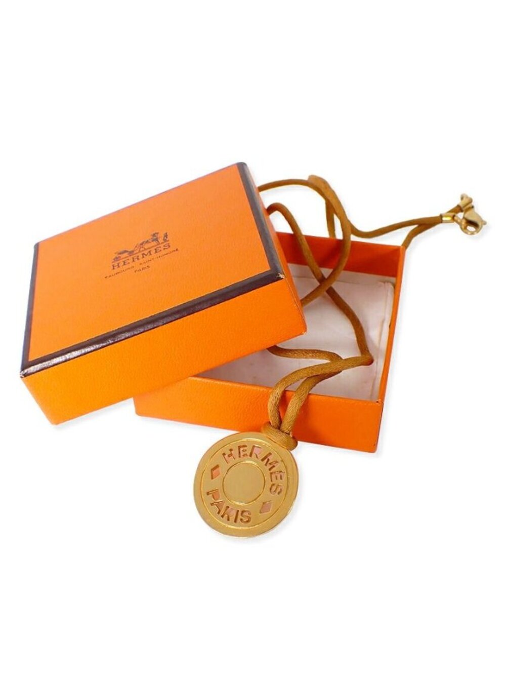 Hermes Sellier Gold Choker Necklace